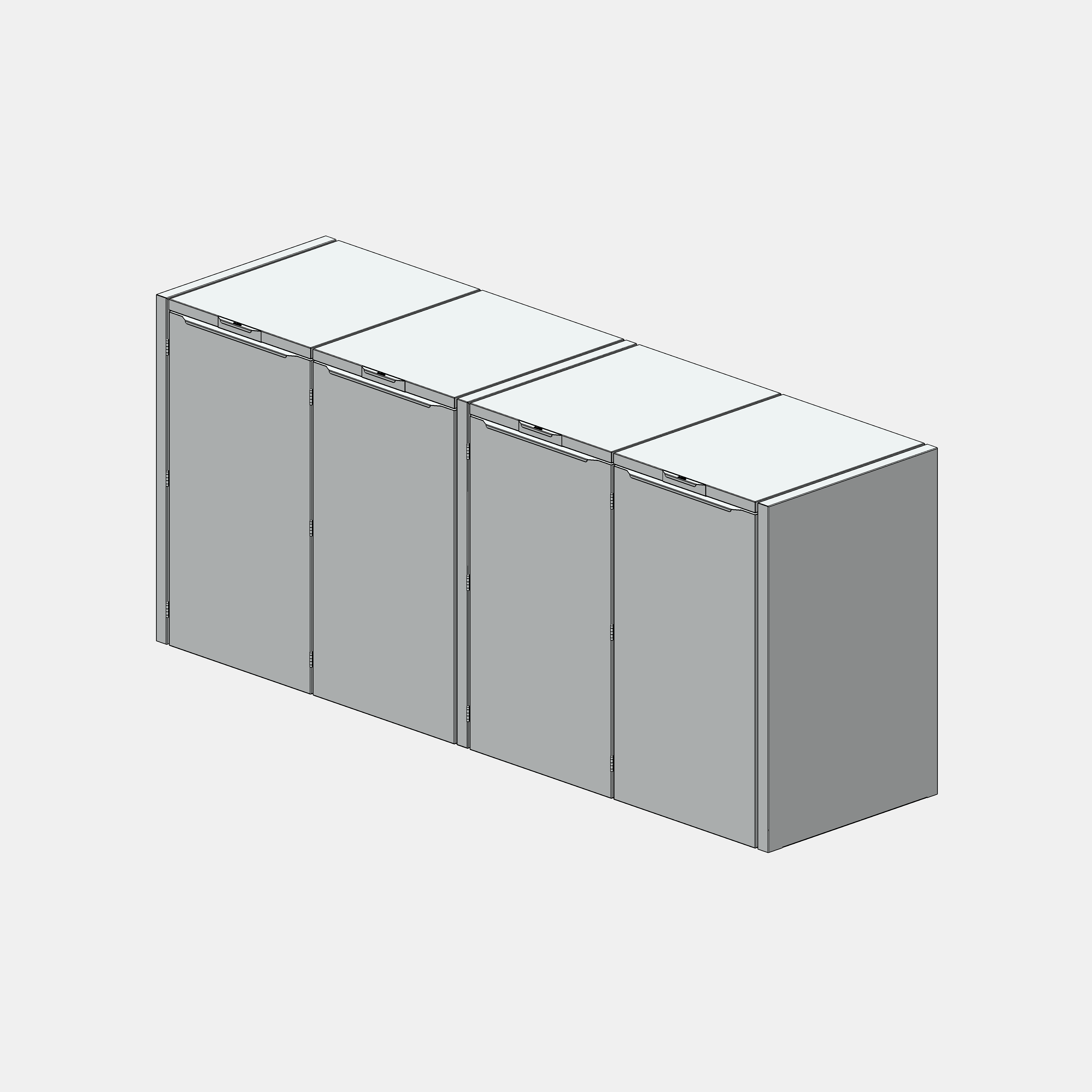 Container ombouw The Hideaway voor vier containers render