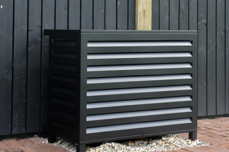 Air conditioning cover Sentimo - Upright - 51 x 78 x 88 cm RAL 9005 Fine Texture
