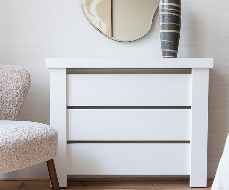 Radiatorombouw Sentimo 'The Cabinet' RAL 9010 Fine Texture 16 x 80 x 110