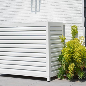 Air conditioning cover Sentimo - Upright - 62 x 92 x 110 cm RAL 9010 Fine Texture