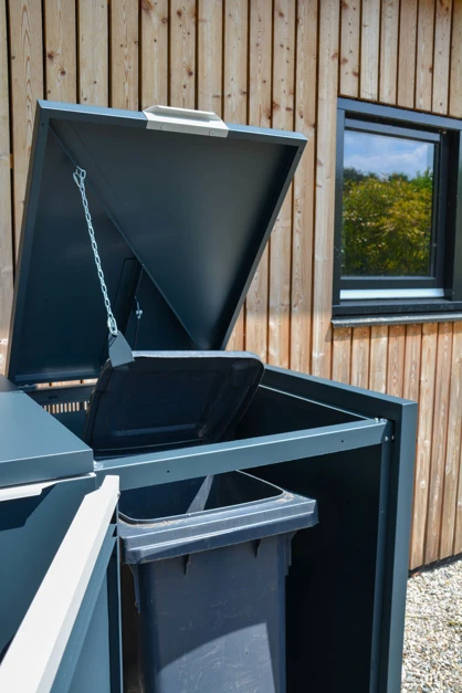 Container ombouw Sentimo The Hideaway klep en deur geopend