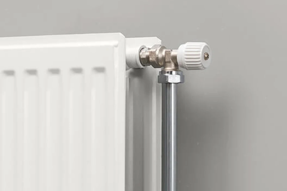 Knob inline with radiator (sideways)