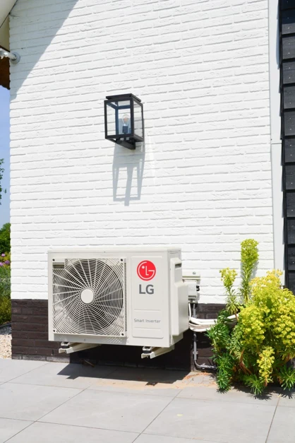 Before: Airco unit without cover