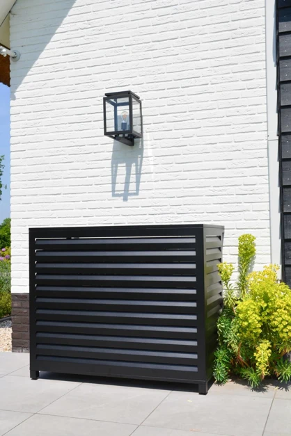 After: Airco unit with cover