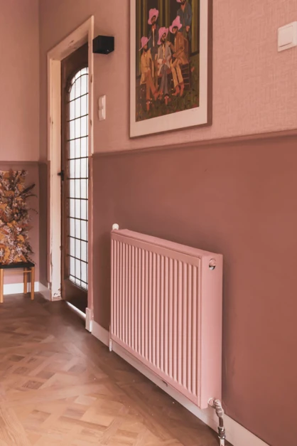 Before: radiator without radiator cover