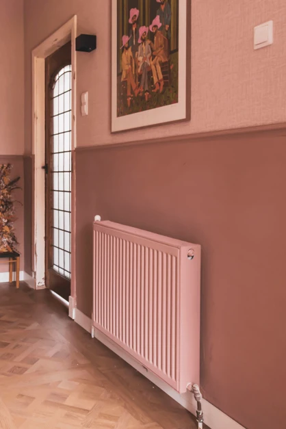 Before: radiator without radiator cover