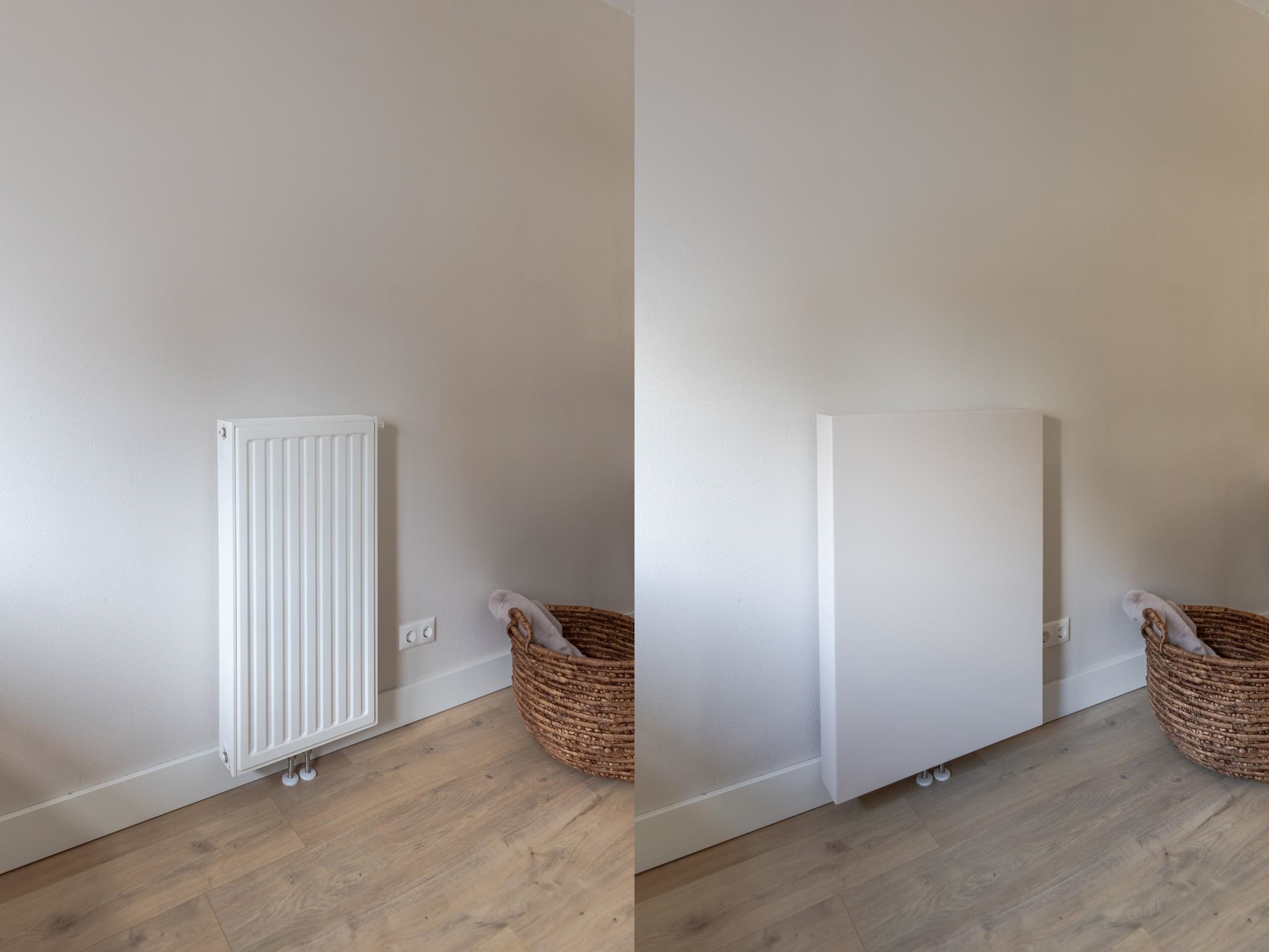 Radiatorombouw Sentimo 'The Original' in kleur Salty Sea - 10,7 x 95 x 65 cm - Uitvoering Solid