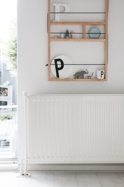 Before: Radiator without radiator cover